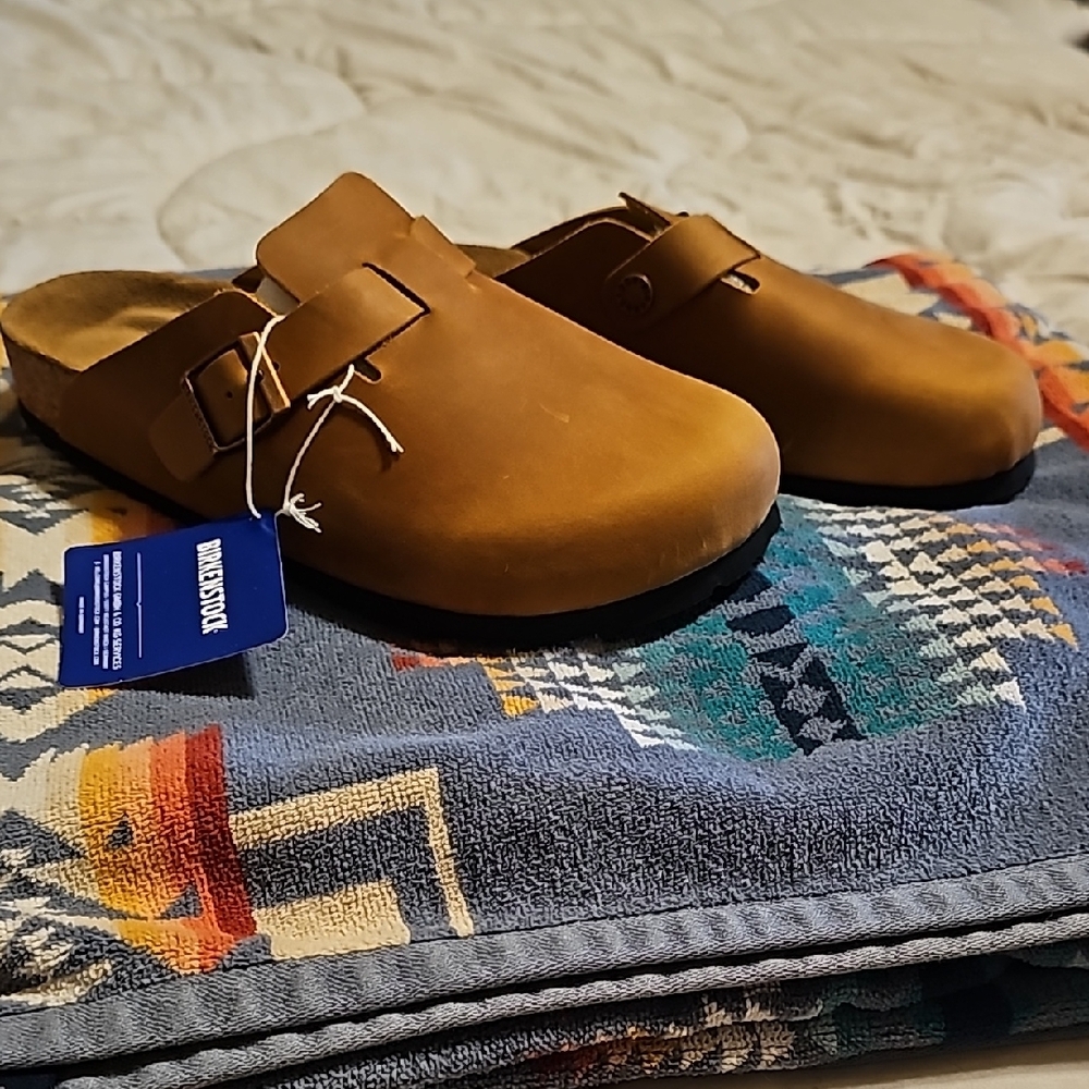 Birkenstock Brown Oiled Leather Bostons